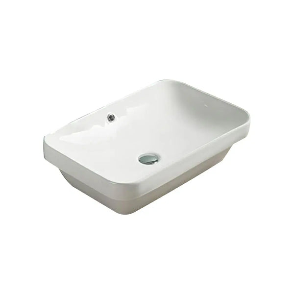Insert Ceramic Basin Gloss White Rectangle 605*405*155mm