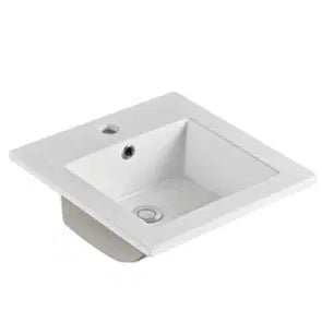 Insert Ceramic Basin Gloss White Square 410*410*175mm