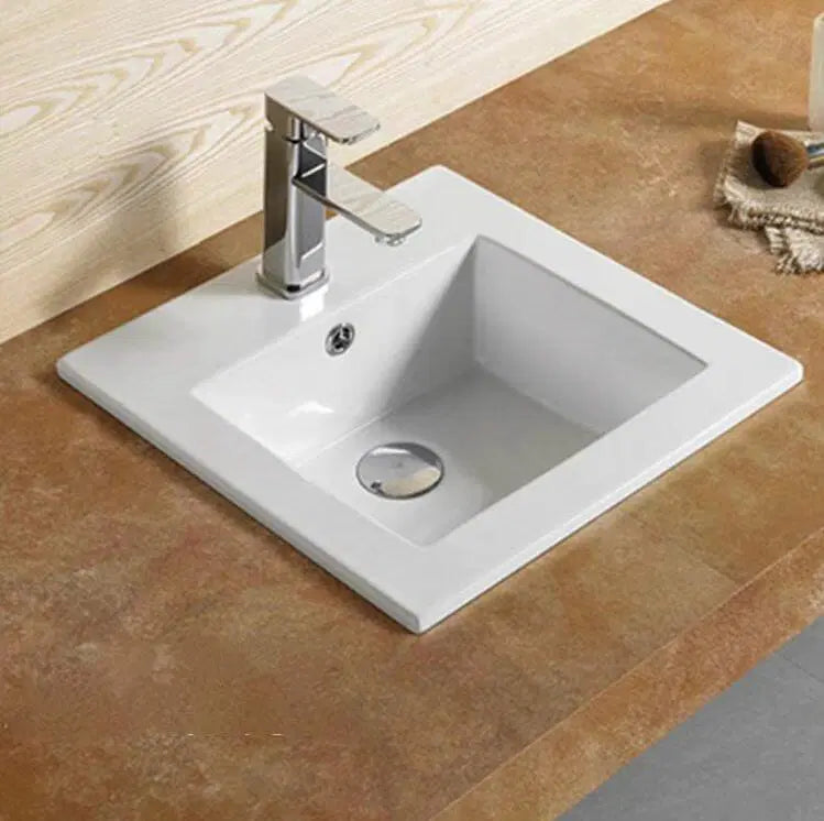 Insert Ceramic Basin Gloss White Square 410*410*175mm