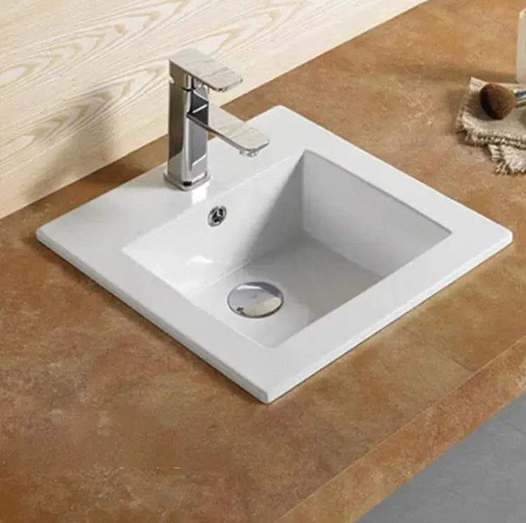 Insert Ceramic Basin Gloss White Square 410*410*175mm - FIL Kitchen Bathroom