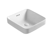 Insert Ceramic Basin Gloss White Square 420*420*155mm - FIL Kitchen Bathroom