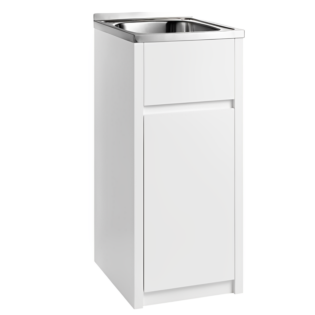 LAUNDRY CABINET AND TUB 390MM WHITE