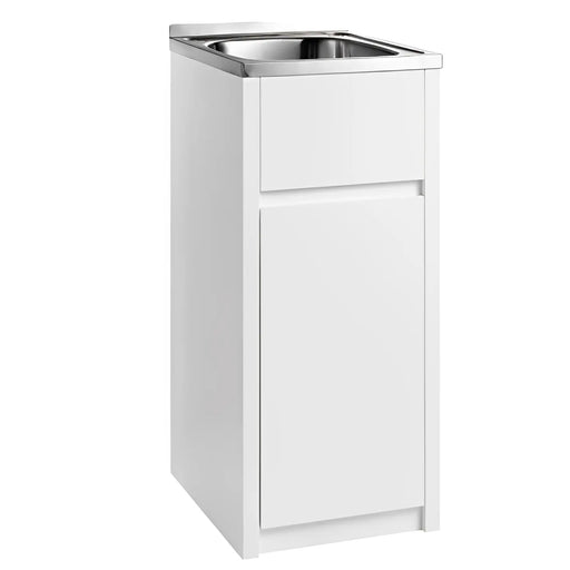 LAUNDRY CABINET AND TUB 390MM WHITE FIL Kitchen Bathroom