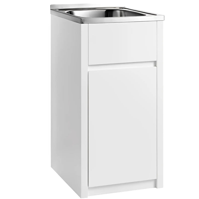 LAUNDRY CABINET AND TUB 454MM WHITE FIL Kitchen Bathroom