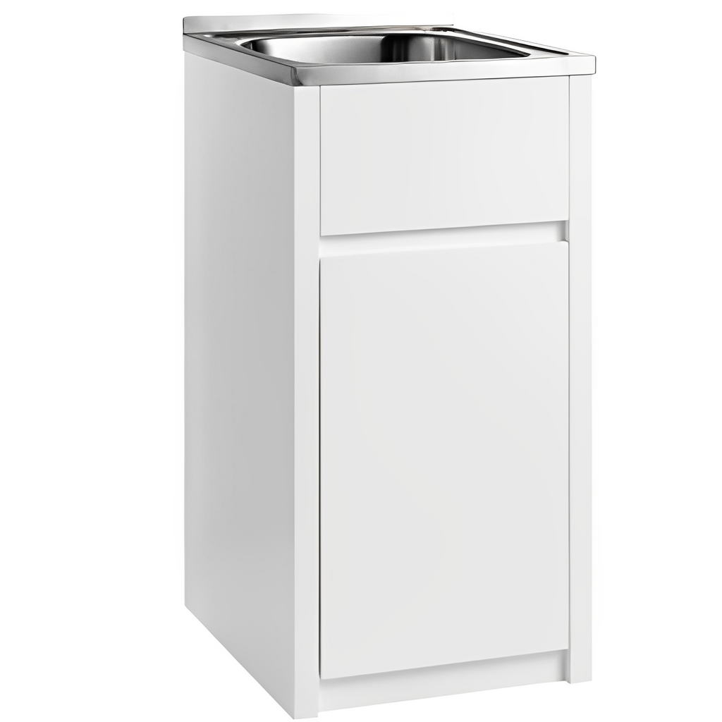 LAUNDRY CABINET AND TUB 454MM WHITE