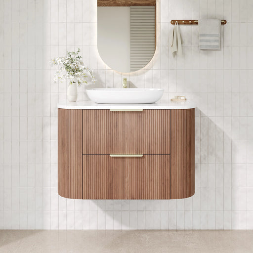 CETO Artis Wall-Hung PVC Curved Cabinet with Soft-Close Drawers 600/750/900/1200/1500 - FIL Kitchen Bathroom