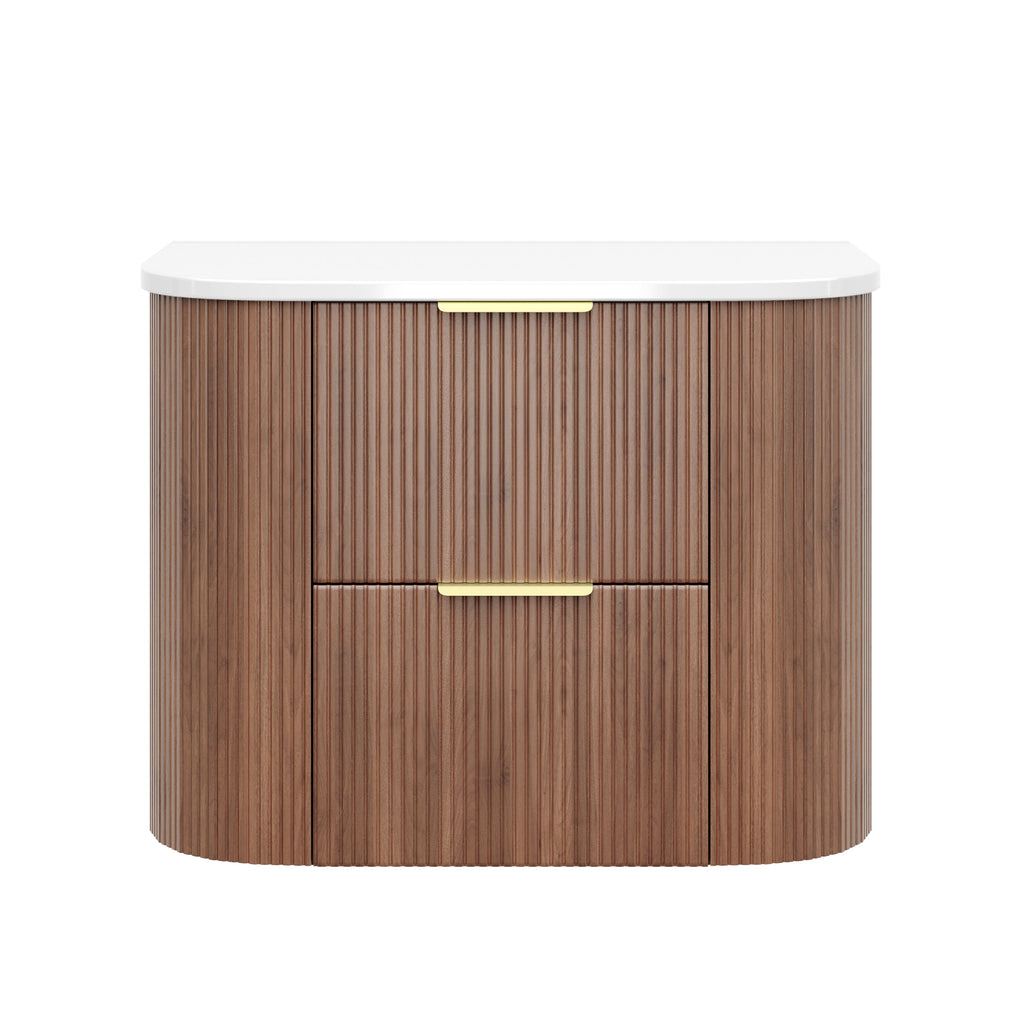CETO Artis Wall-Hung PVC Curved Cabinet with Soft-Close Drawers 600/750/900/1200/1500