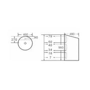 Freestanding Art Ceramic Basin 960mmX460mmX480mm - FIL Kitchen Bathroom