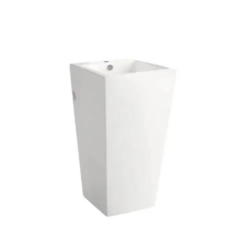 Freestanding art basin Gloss White Fine Ceramic 510mmX460mmX850mm - FIL Kitchen Bathroom