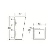 Freestanding art basin Gloss White Fine Ceramic 510mmX460mmX850mm - FIL Kitchen Bathroom