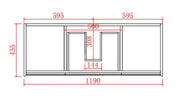 MATTE WHITE AND MATTE BLACK PVC WALL HUNG VANITY 600/750/900/1200/1500mm POSEIDON