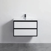 MATTE WHITE AND MATTE BLACK PVC WALL HUNG VANITY 600/750/900/1200/1500mm POSEIDON