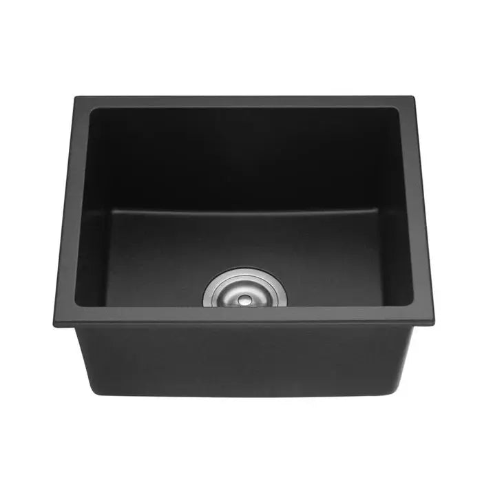 KITCHEN SINK QUARTZ UNDERMOUNT Matte Black/Matte White 432mm POSEIDON