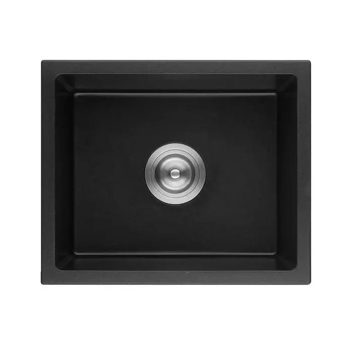 KITCHEN SINK QUARTZ UNDERMOUNT Matte Black/Matte White 432mm POSEIDON