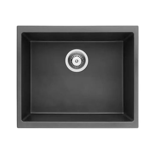 KITCHEN SINK QUARTZ UNDERMOUNT MATTE BLACK 543mm POSEIDON