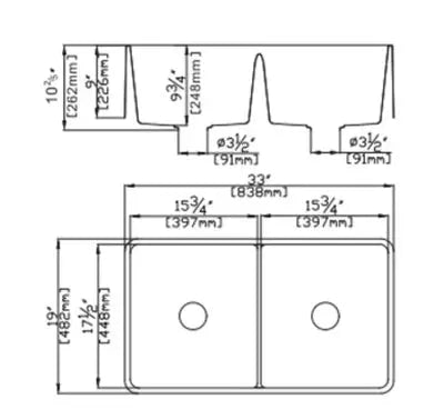 KITCHEN SINK QUARTZ UNDERMOUNT Matte Black/Matte White/Matte Grey 838mm POSEIDON