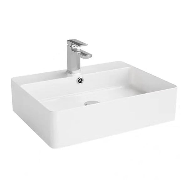 Ultra Slim Wall Hung/Above Counter Basin Gloss White 550*420*140mm