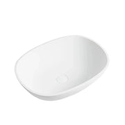 Percy Solid Surface Stone Rectangle Basin Matte White 550x400x155mm - FIL Kitchen Bathroom