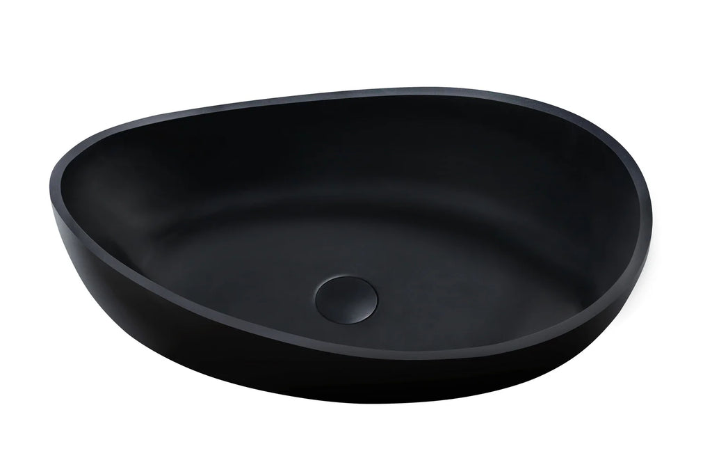 Waverly Above Counter Basin Matte Black 600mmX370mmX190mm