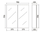PVC Shaving Cabinet 750mm POSEIDON