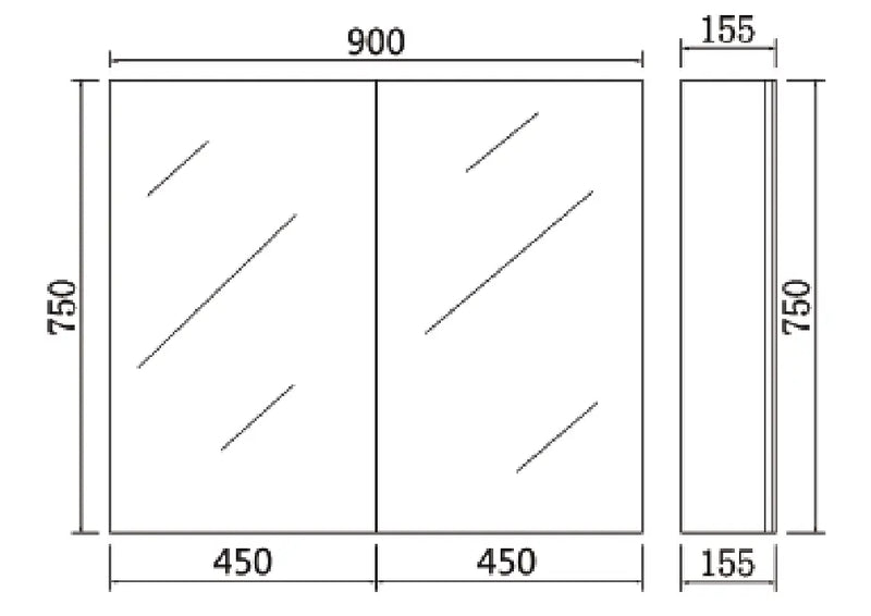 Alpha PVC Shaving Cabinets LK-ALSV900