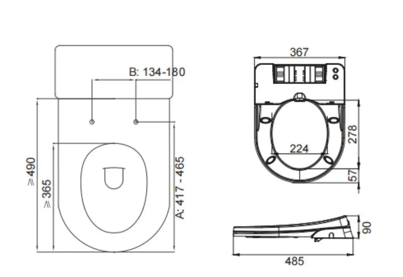 Procida Non-electric Toilet Bidet Seat LK-PR03BD-L