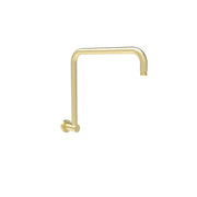 Round Rectangle Curved Shower Arm Brushed Gold - PRY020-BG - FIL Kitchen Bathroom