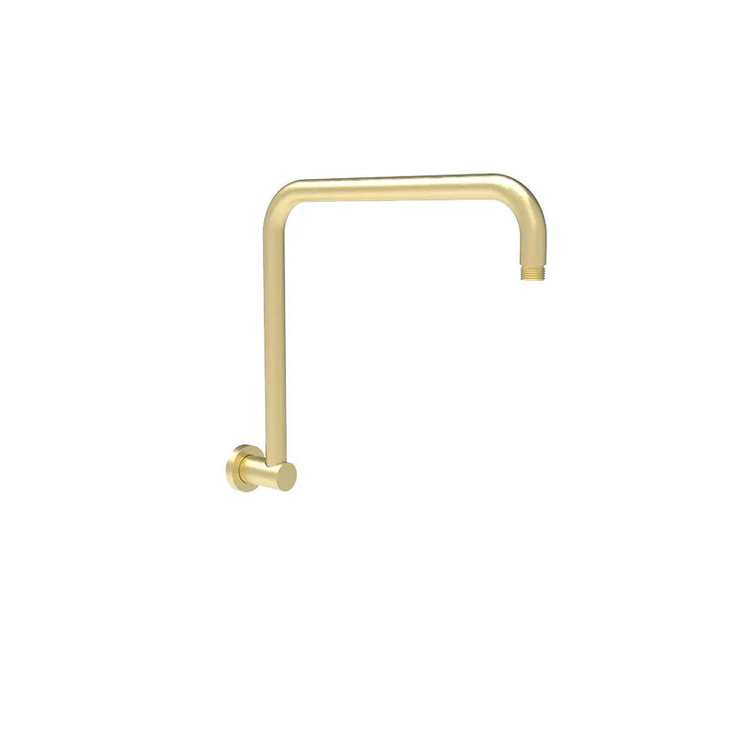 Round Rectangle Curved Shower Arm Brushed Gold - PRY020-BG - FIL Kitchen Bathroom