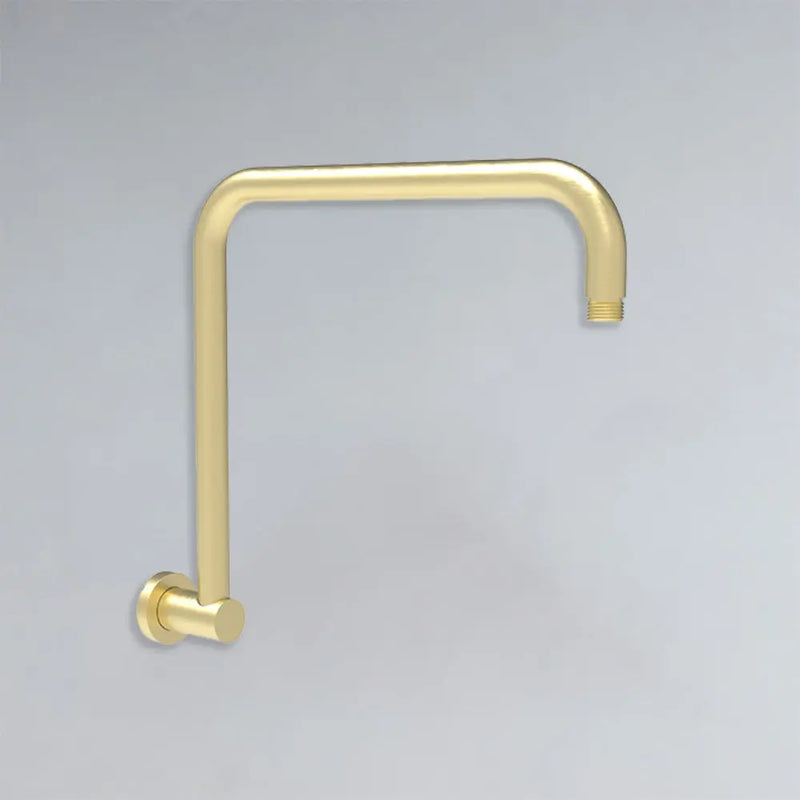 Round Rectangle Curved Shower Arm Brushed Gold - PRY020-BG - FIL Kitchen Bathroom