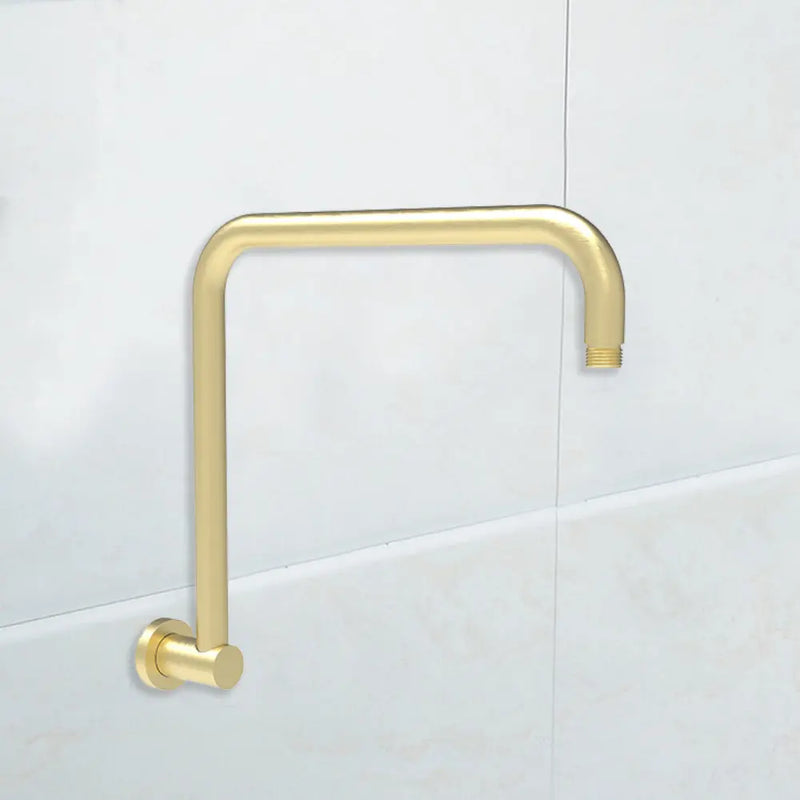 Round Rectangle Curved Shower Arm Brushed Gold - PRY020-BG - FIL Kitchen Bathroom