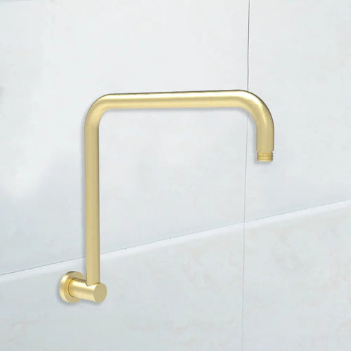 Round Rectangle Curved Shower Arm Brushed Gold - PRY020-BG - FIL Kitchen Bathroom