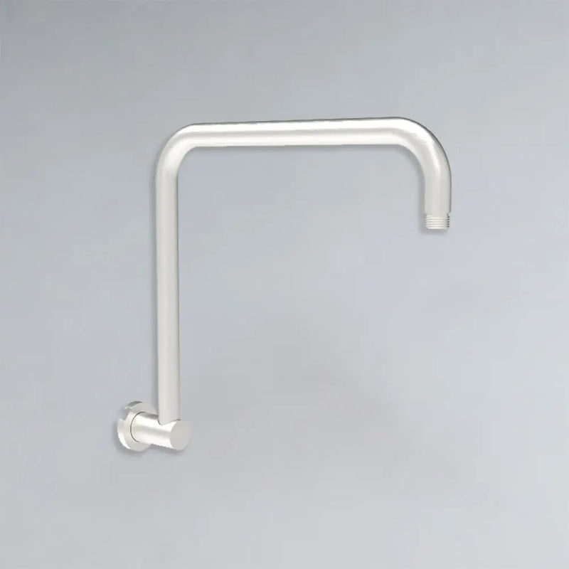 Round Rectangle Curved Shower Arm Brushed Nickel - PRY020-BN - FIL Kitchen Bathroom
