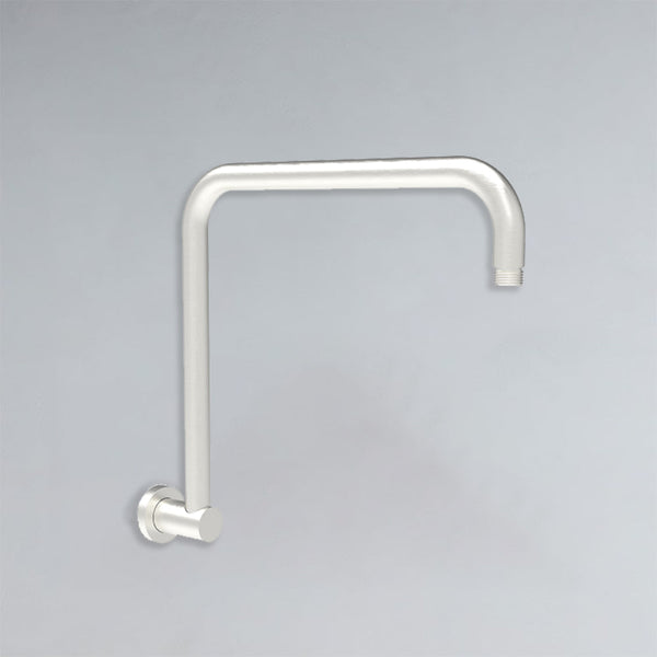 Round Rectangle Curved Shower Arm Brushed Nickel - PRY020-BN
