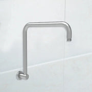 Round Rectangle Curved Shower Arm Gun Metal - PRY020-GM - FIL Kitchen Bathroom
