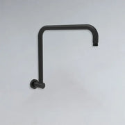 Round Rectangle Curved Shower Arm Matt Black - PRY020-MB - FIL Kitchen Bathroom