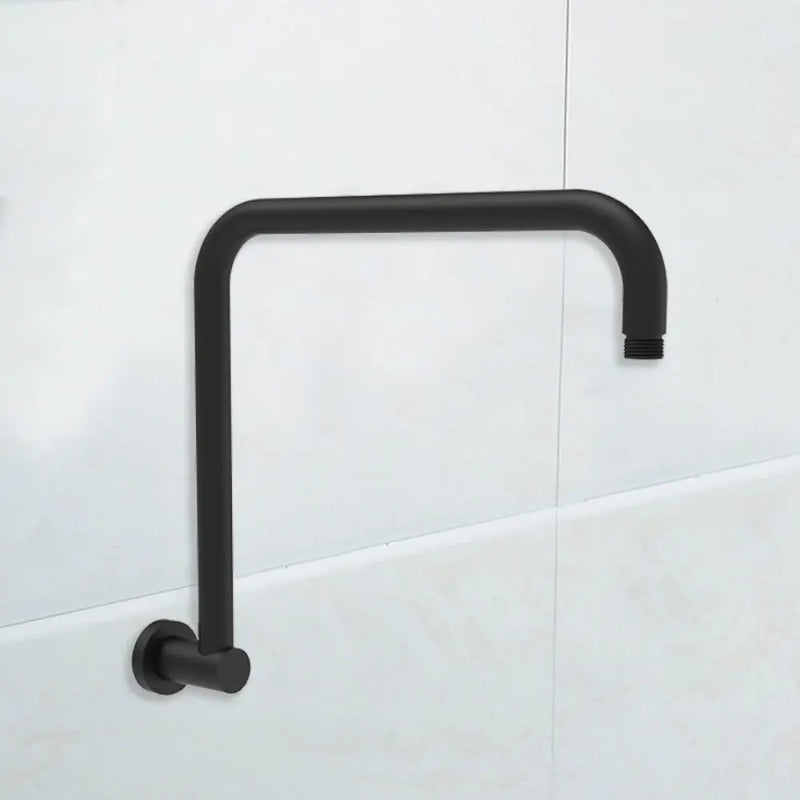 Round Rectangle Curved Shower Arm Matt Black - PRY020-MB - FIL Kitchen Bathroom
