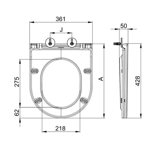 Slim UF Toilet Seat – Gloss White mercioaustralia