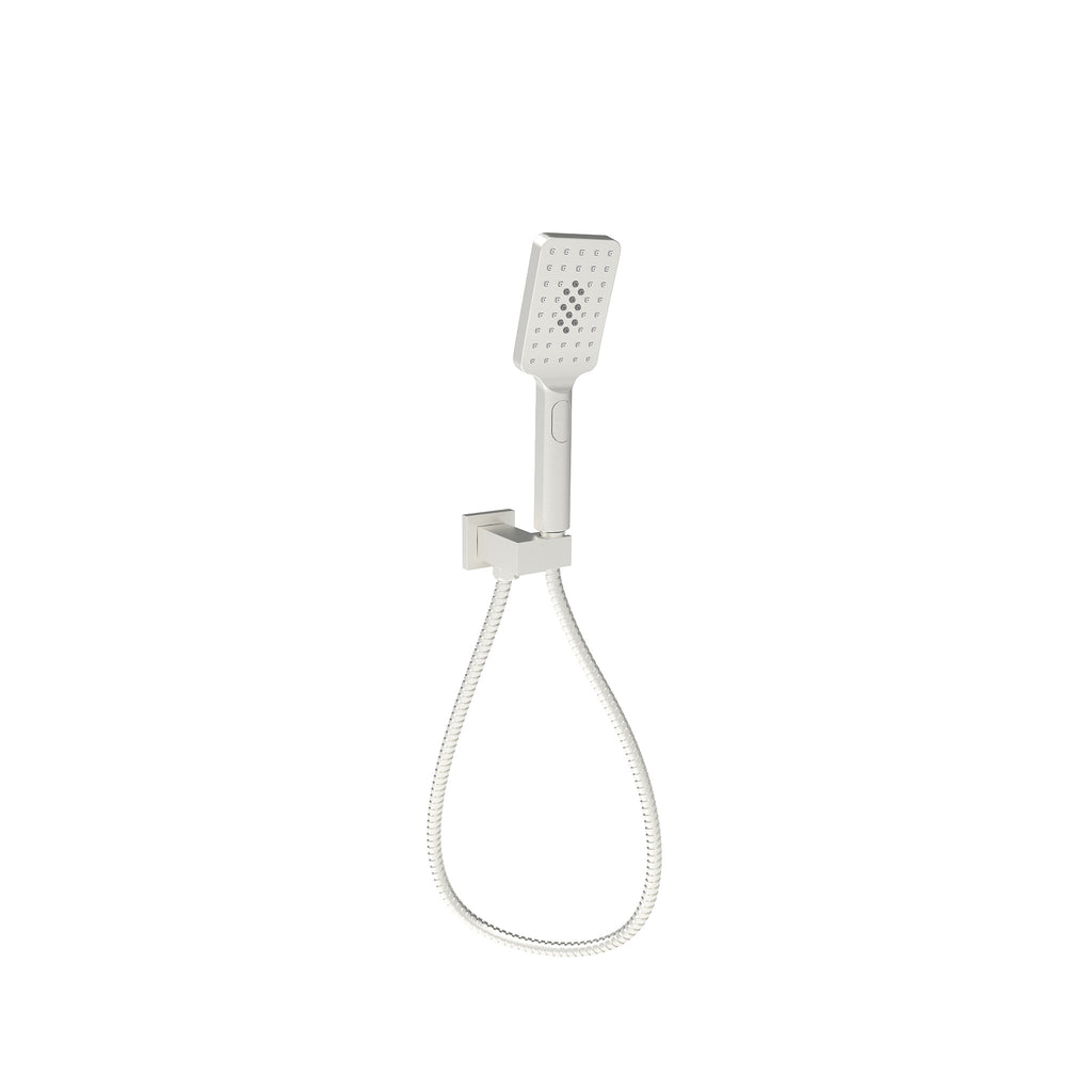 EDEN SQUARE HAND SHOWER ON WALL OUTLET BRACKET CHROME / MATTE BLACK