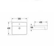 Semi Recess Basin 505mm POSEIDON