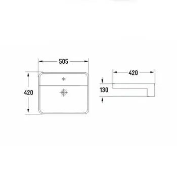 Semi Recess Basin 505mm POSEIDON