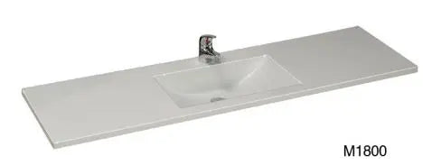 Poseidon White Polyurethane PVC -Standard Freestanding Vanity (1200mm/1500mm/1800mm) - FIL Kitchen Bathroom