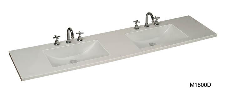 Poseidon White Polyurethane PVC -Standard Freestanding Vanity (1200mm/1500mm/1800mm)