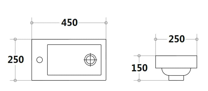 Poseidon Poly Top (450mm/600mm/750mm/900mm/1200mm) - FIL Kitchen Bathroom