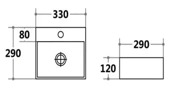 Ultra Slim Wall Hung/Above Counter Basin Gloss White 330mm/375mm/410mm/420mm/460mm - FIL Kitchen Bathroom