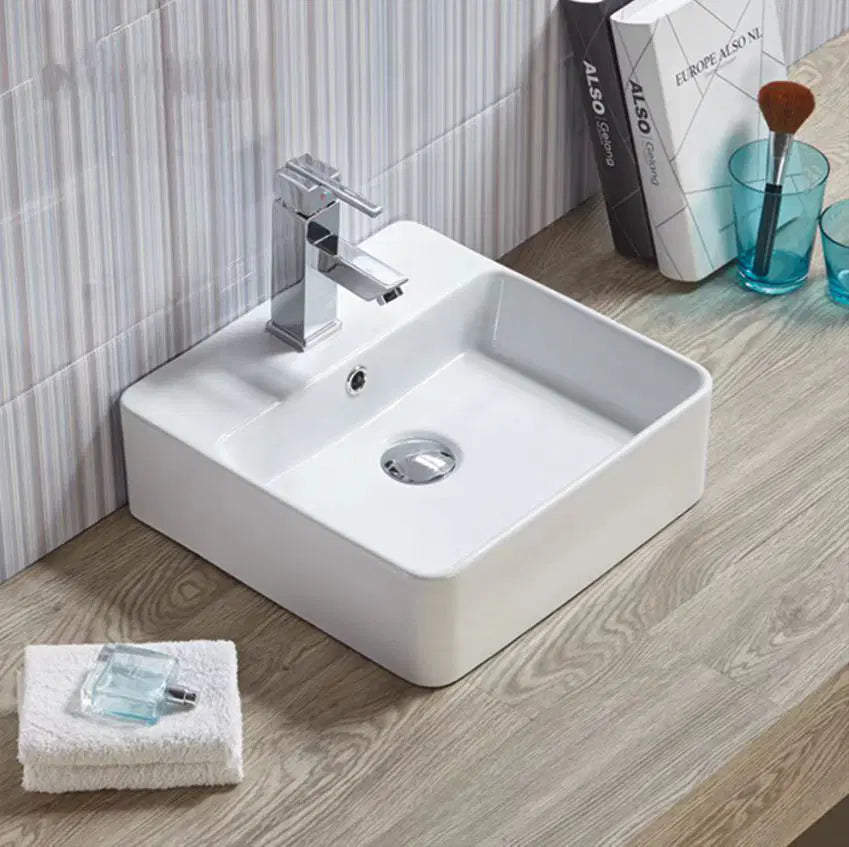 Ultra Slim Wall Hung/Above Counter Basin Gloss White 330mm/375mm/410mm/420mm/460mm