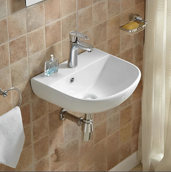 Care Wash Basin Wall Hung Gloss white 440*360*180mm