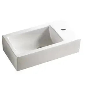 Wall Hung Ceramic Basin Gloss White Right hand bowl/Left hand bowl 500*250*130mm - FIL Kitchen Bathroom