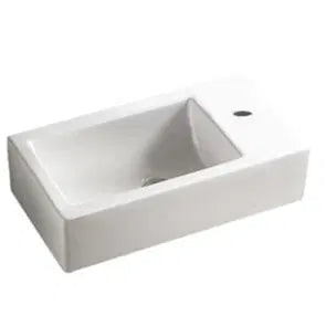 Wall Hung Ceramic Basin Gloss White Right hand bowl/Left hand bowl 500*250*130mm