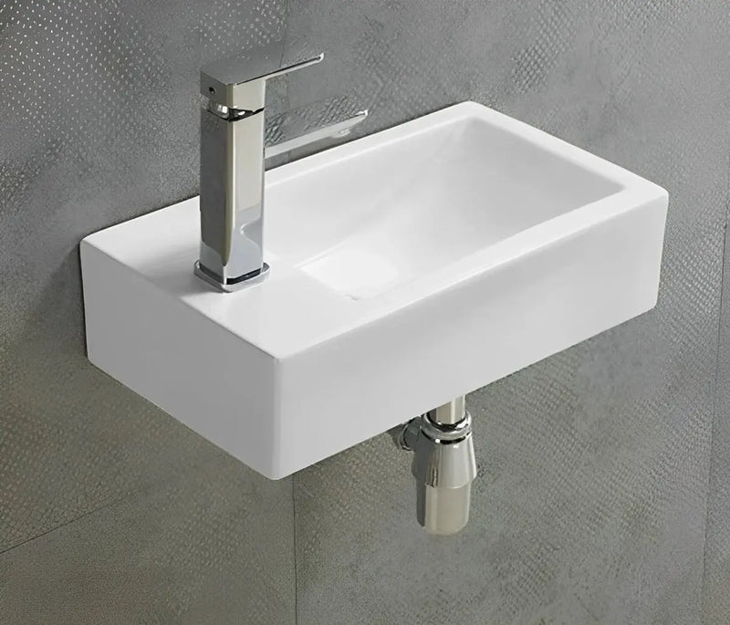 Wall Hung Basin Left/Right hand bowl 455*250*120mm - FIL Kitchen Bathroom