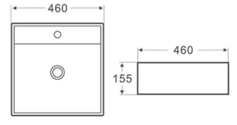 Ultra Slim Wall Hung/Above Counter Basin Gloss White 330mm/375mm/410mm/420mm/460mm - FIL Kitchen Bathroom